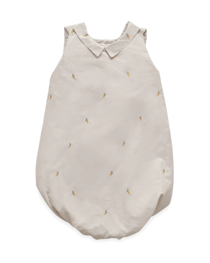 Gigoteuse Percale Broderie - Lemon