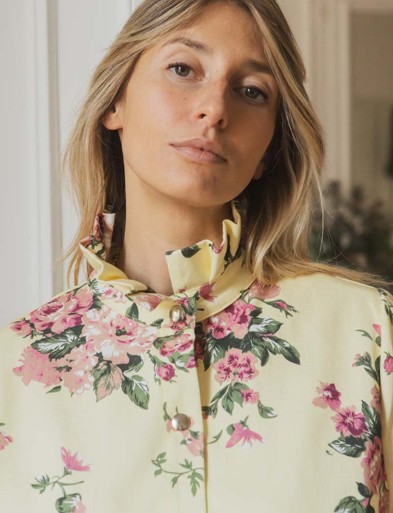 Veste Jaune Fleurie Denvy