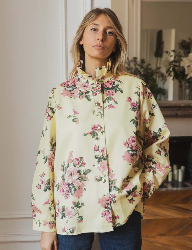 Veste Jaune Fleurie Denvy