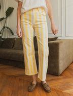 Gulstribede jeans Evori