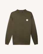 Oversize-Sweatshirt mit Rundhalsausschnitt Dunkelbraun