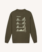 Oversize-Sweatshirt mit Rundhalsausschnitt Dunkelbraun