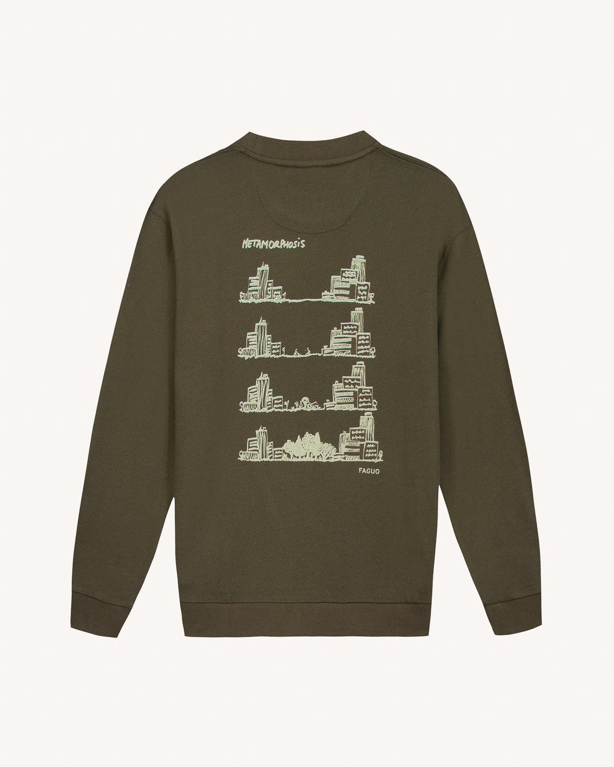 Oversize-Sweatshirt mit Rundhalsausschnitt Dunkelbraun