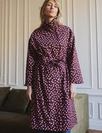 Gepunkteter Trenchcoat Floro in Bordeaux & Rosa