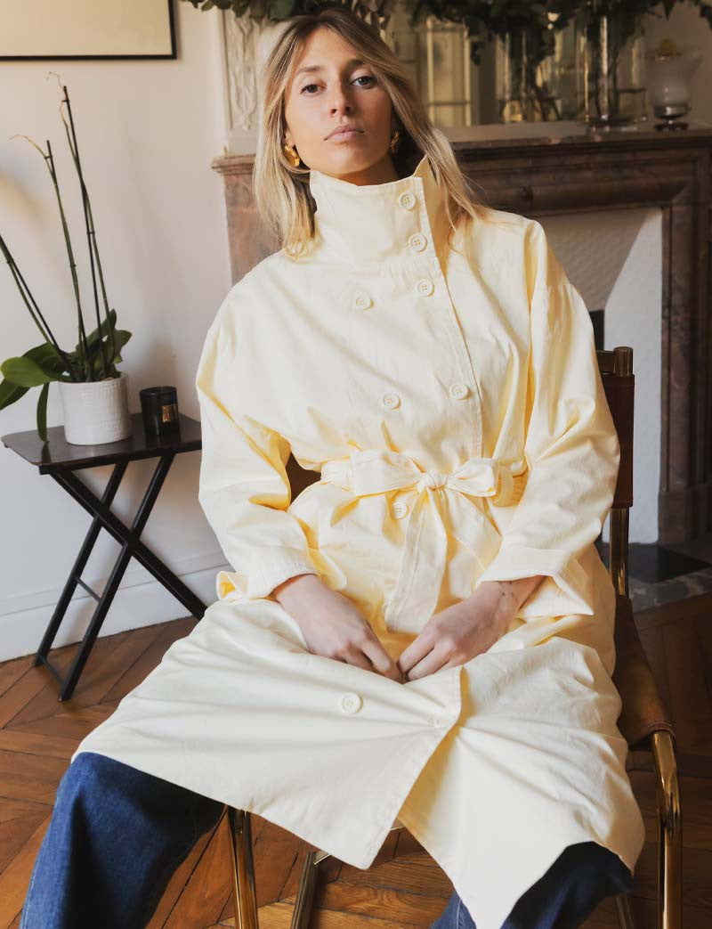 Trench Amarillo Floro
