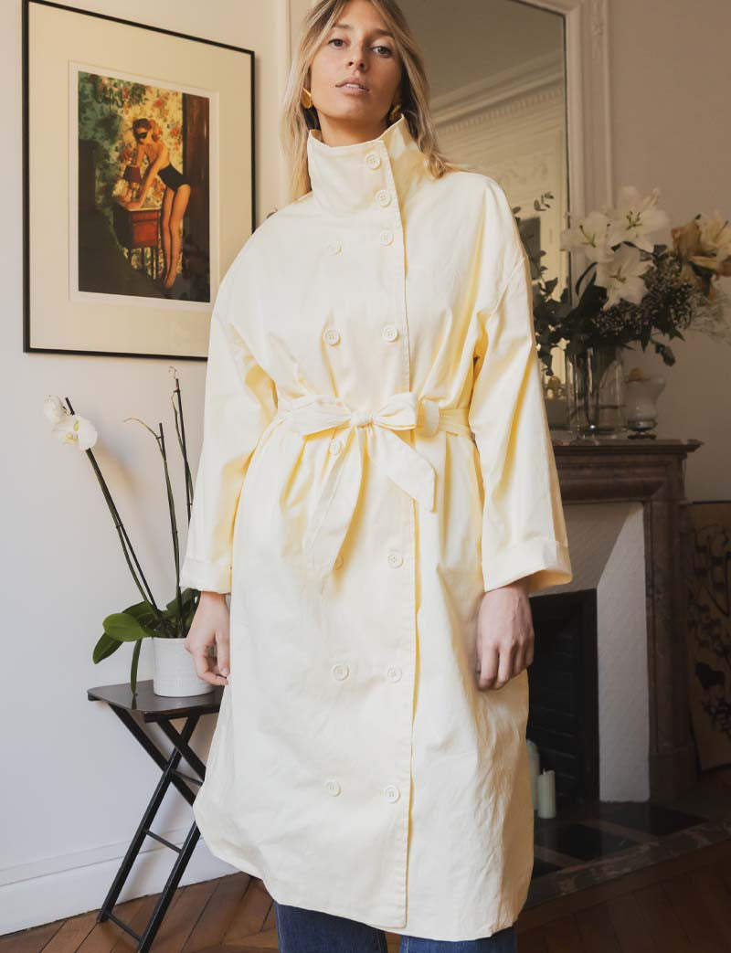 Trench Amarillo Floro