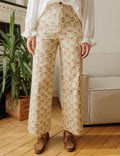 Gelbe Geblümte Jeans Yalli
