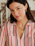 Vestido Rosa De Rayas Monett