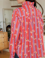 Gestreepte & Gebloemde Blouse Gustava