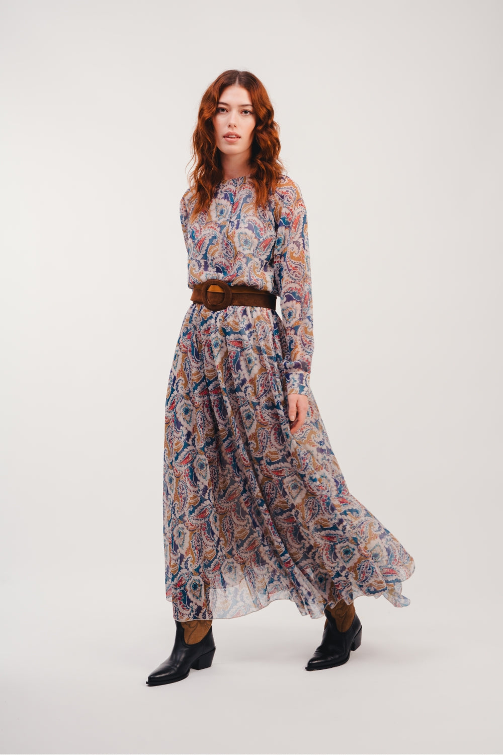 The Jennifer Military Cashmere Maxi Dress
