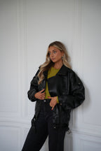 Veste En Similicuir Ivy - Noire