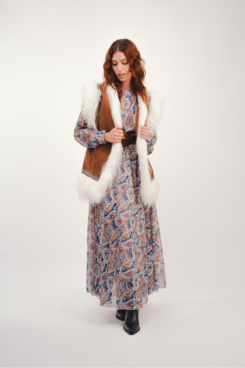 The Jennifer Military Cashmere Maxi Dress
