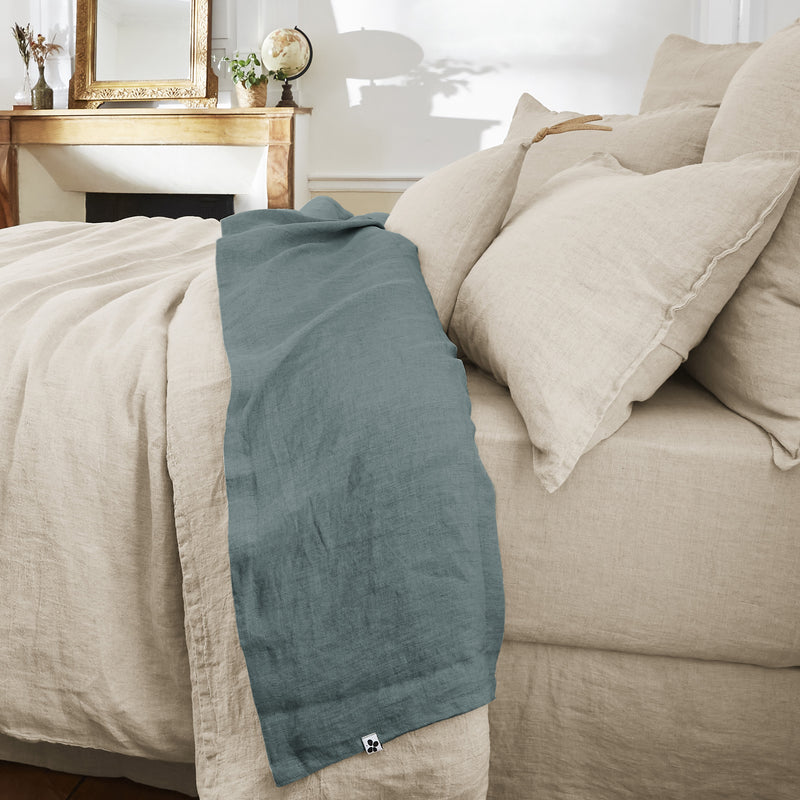 Flat Sheet - Washed Linen - Soline - Slate