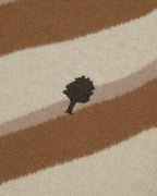 Rundhalsad sweatshirt i beige och camel