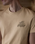 T-Shirt Beige In Cotone