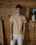 T-Shirt Beige In Cotone
