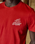 T-Shirt Rosso Scuro In Cotone