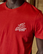 T-Shirt Rosso Scuro In Cotone