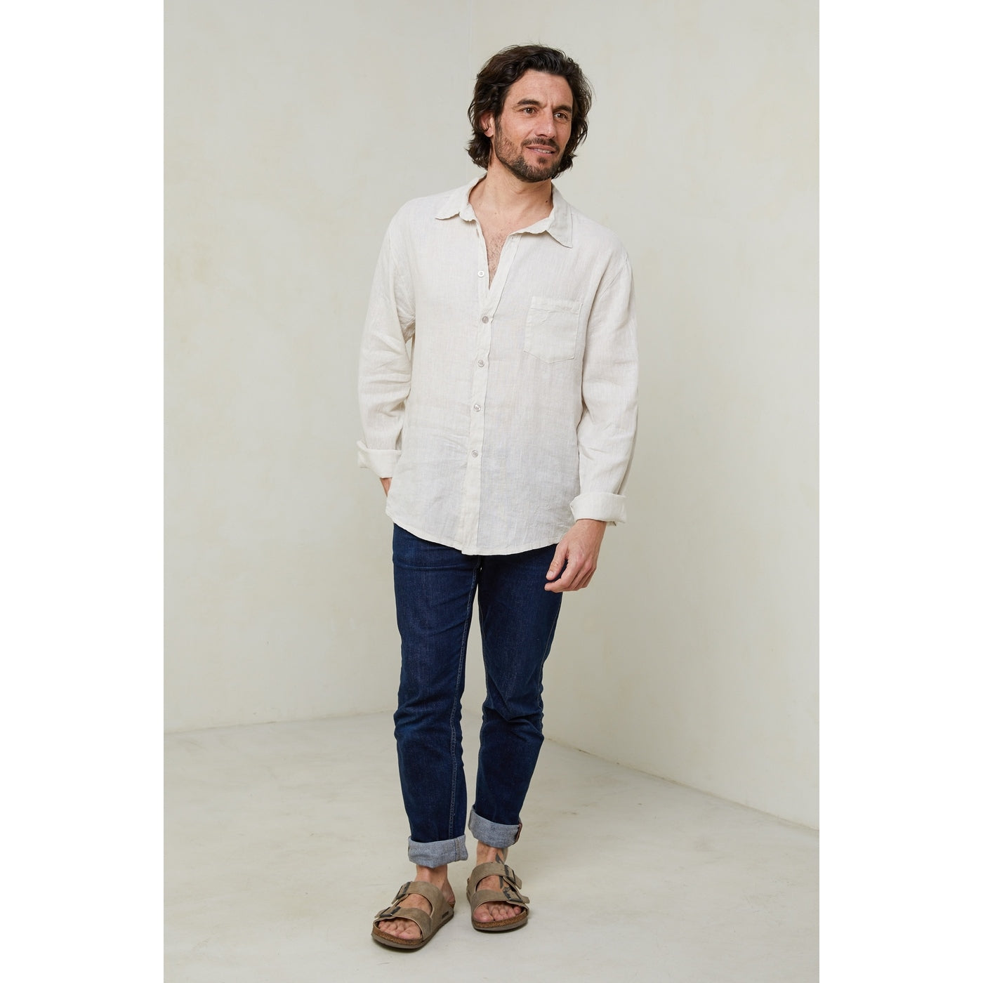 Camisa - Beige - Hombre
