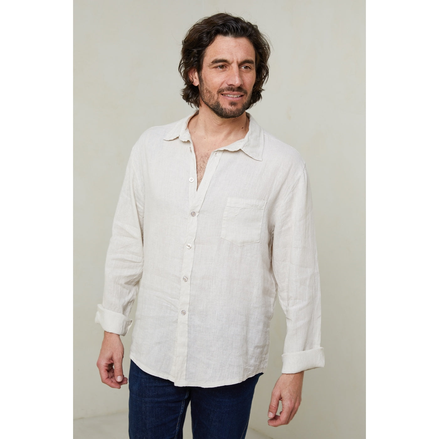 Camisa - Beige - Hombre
