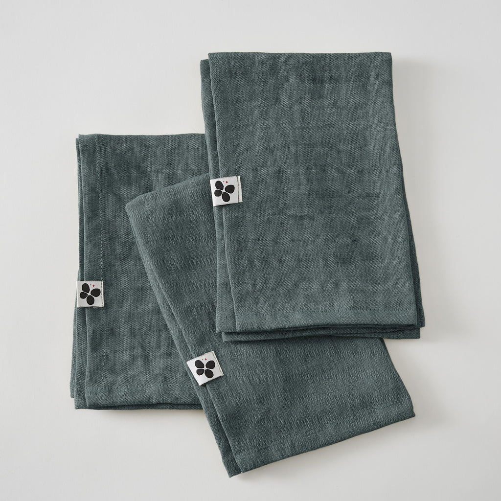Set of 3 Towels - Washed Linen - Soline - Slate