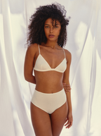 Braguita alta básica de algodón Blanco