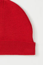 Bonnet En Laine - Rouge - Femme