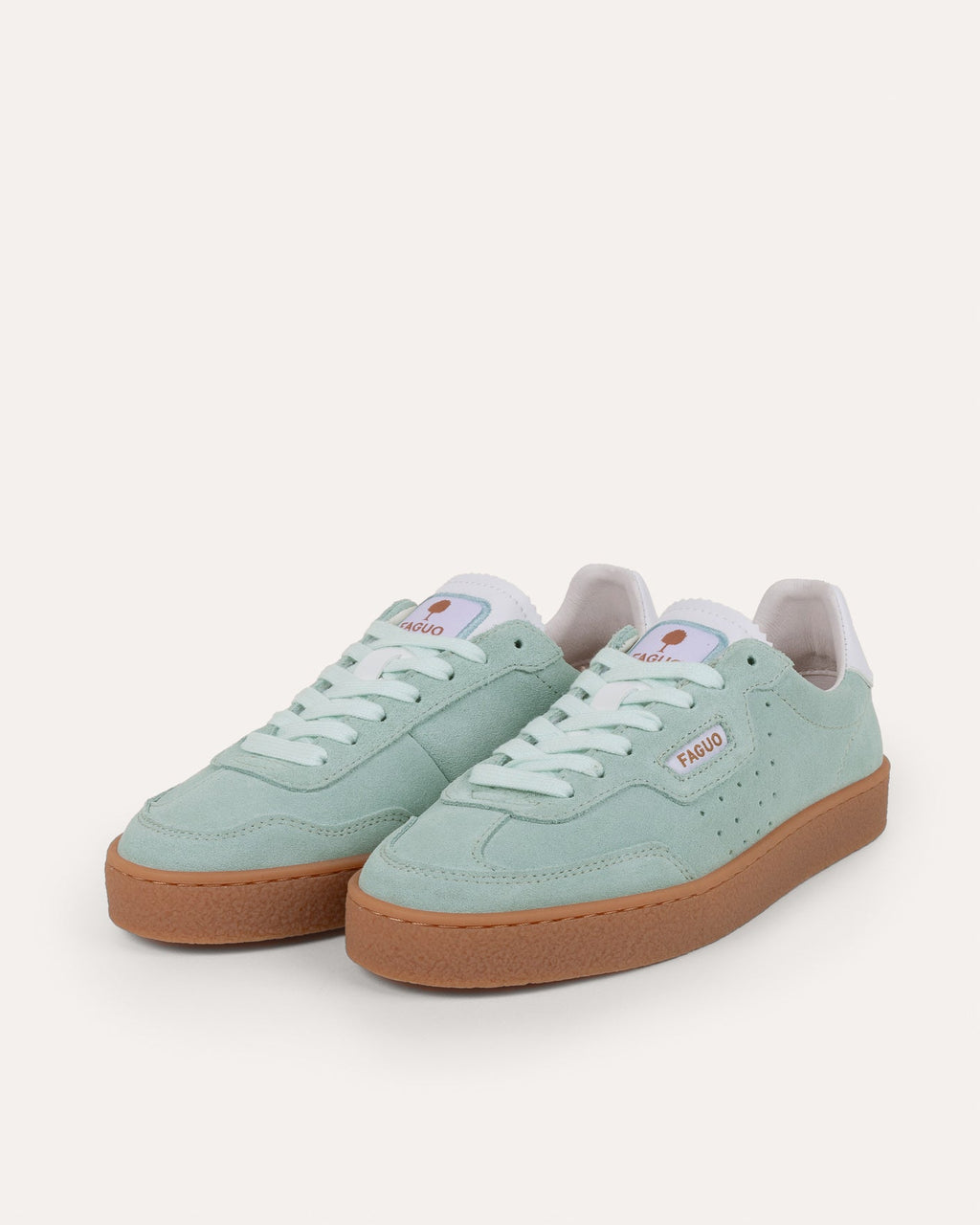 Sneakers Suède Leer Grijsblauw