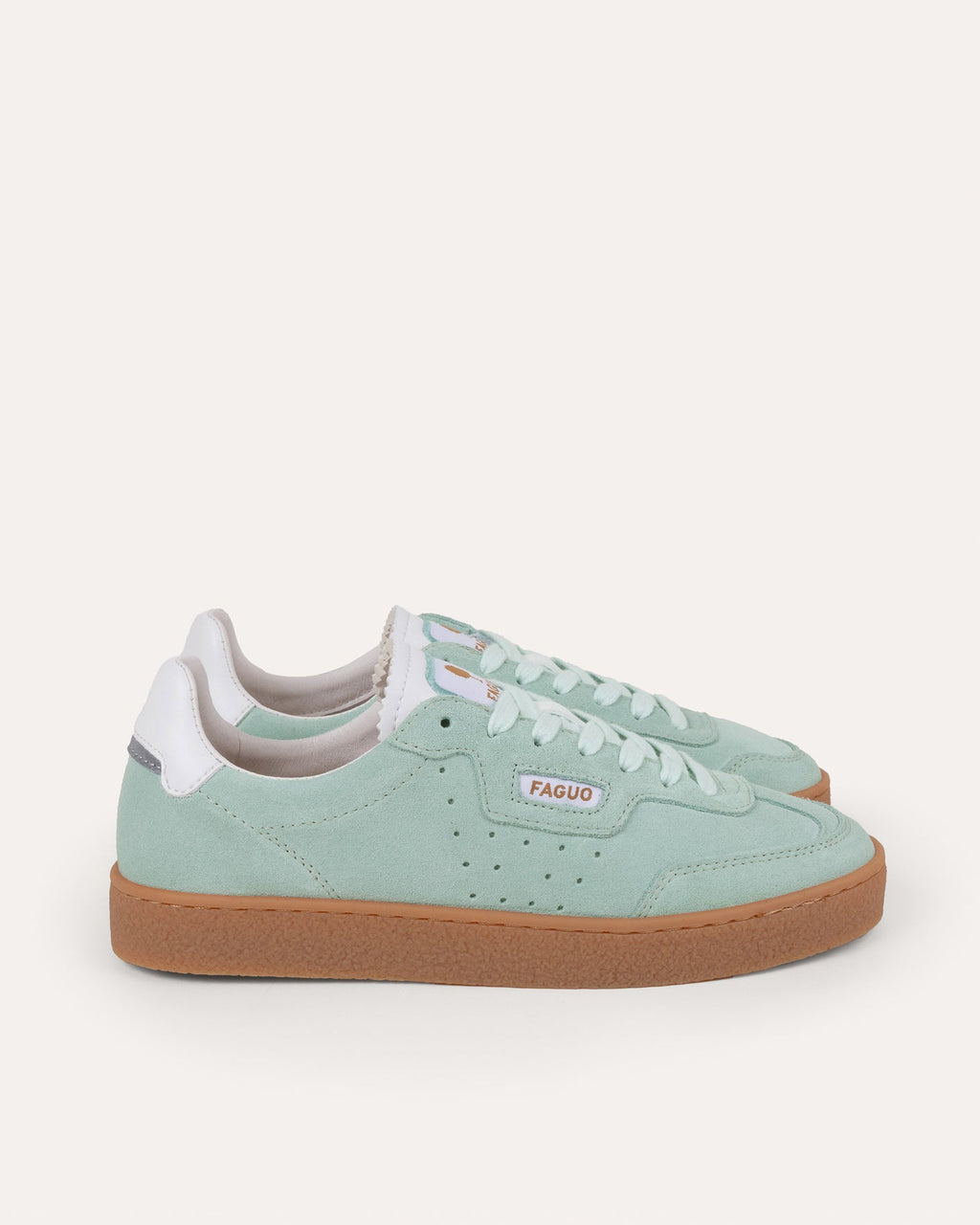 Sneakers Suède Leer Grijsblauw