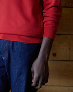 Sweat Col Rond Rouge Foncé