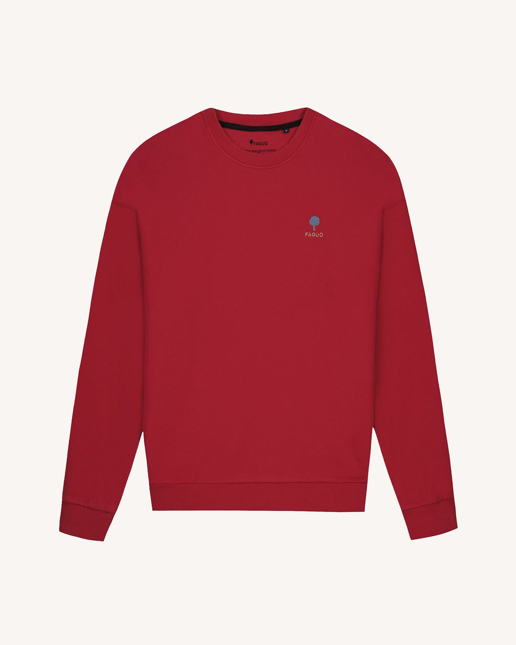 Sweat Col Rond Rouge Foncé