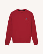 Sweat Col Rond Rouge Foncé