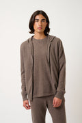Gilet Zippé Capuche - Neurre - Taupe Chiné