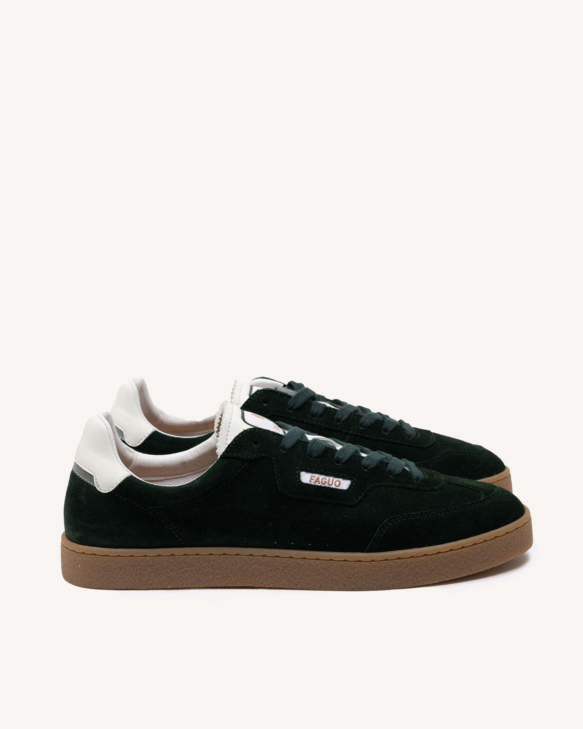 Baskets Cuir Suède Vert Foncé