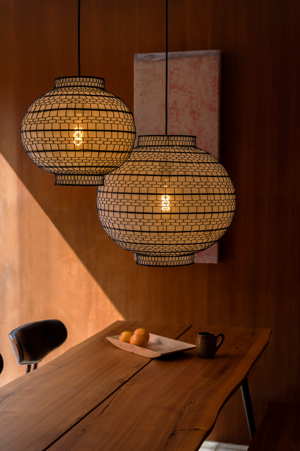 Ming Ronde '45 - Suspension - Fer - Blanc