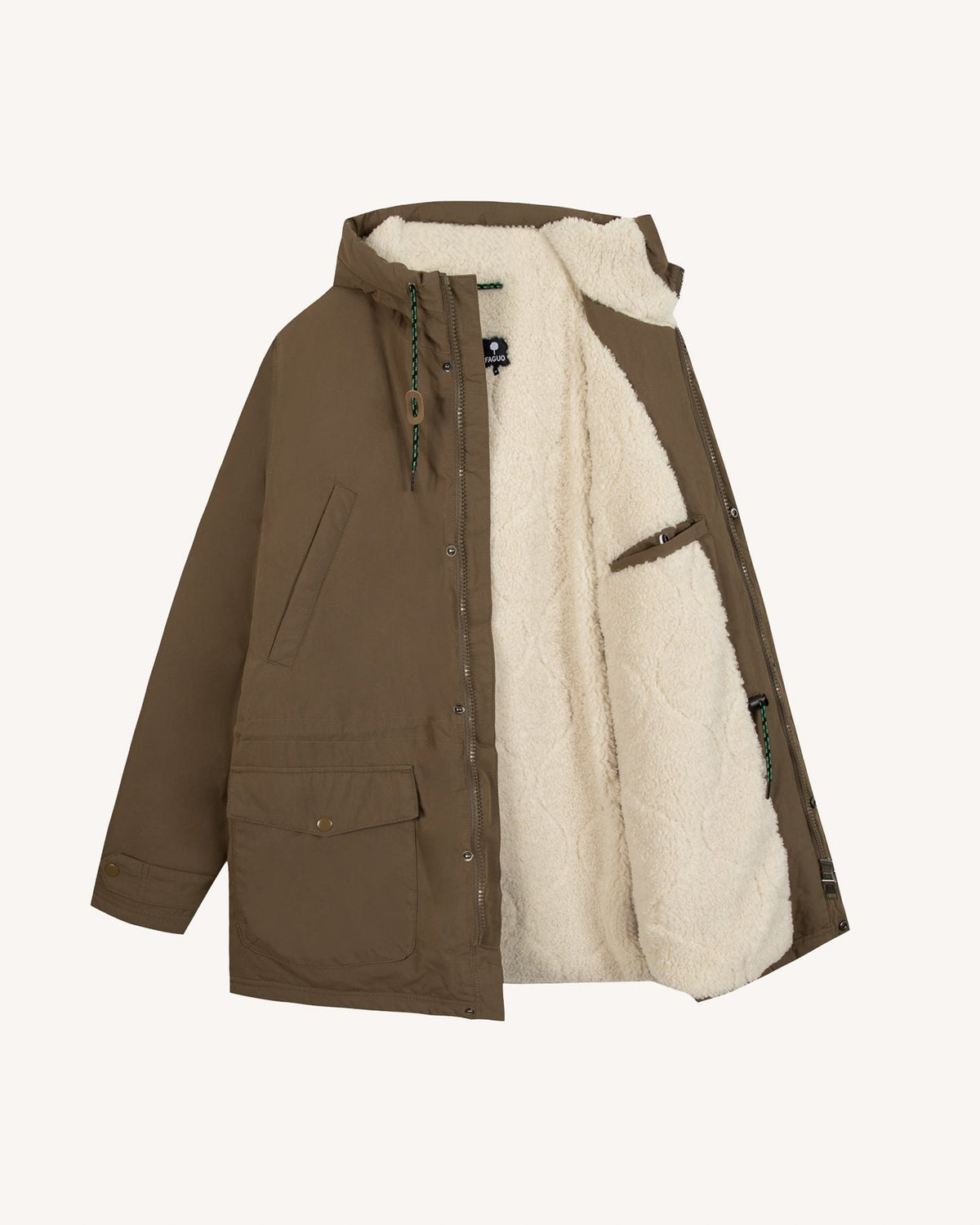 Waterdichte parka bruin