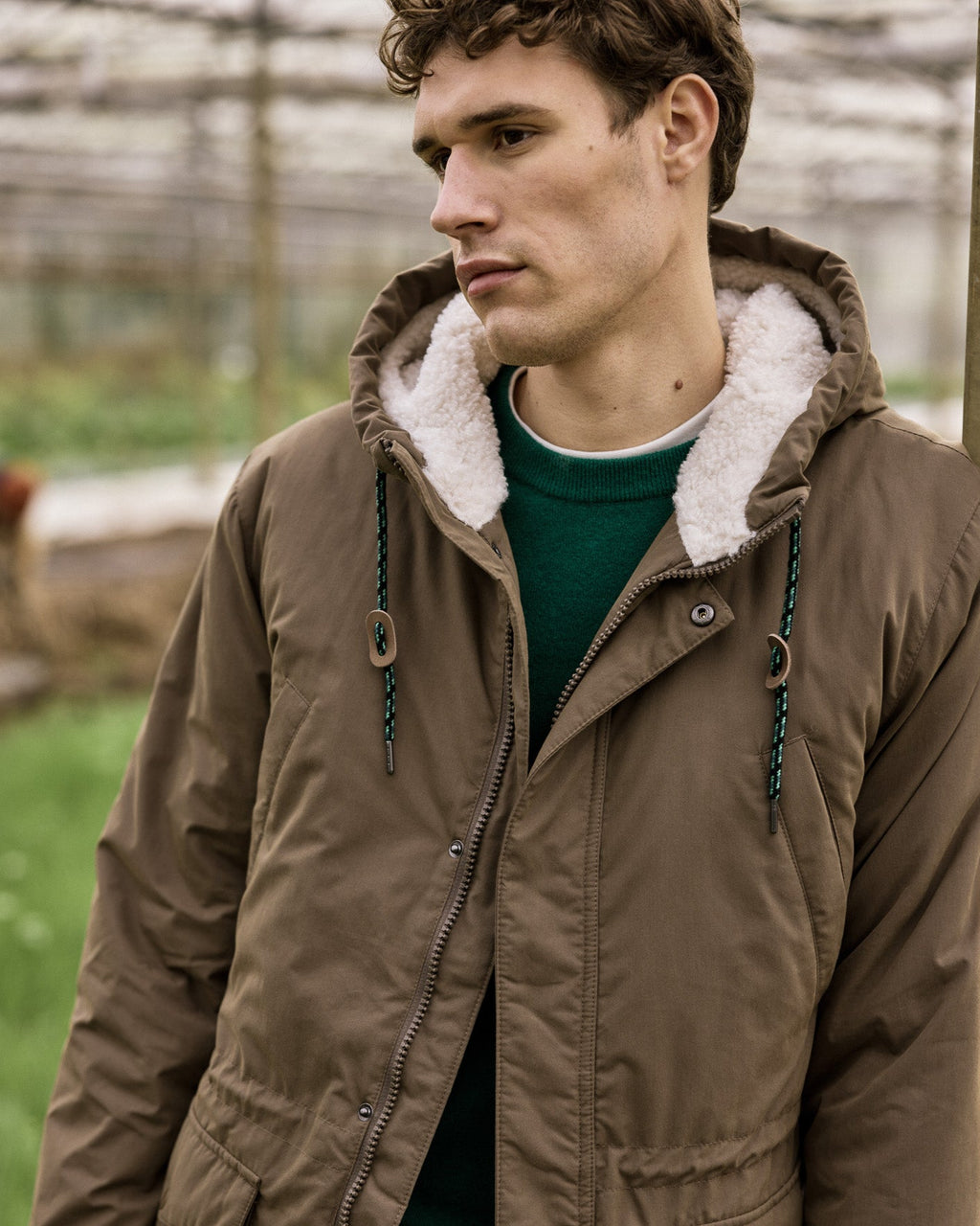 Waterdichte parka bruin