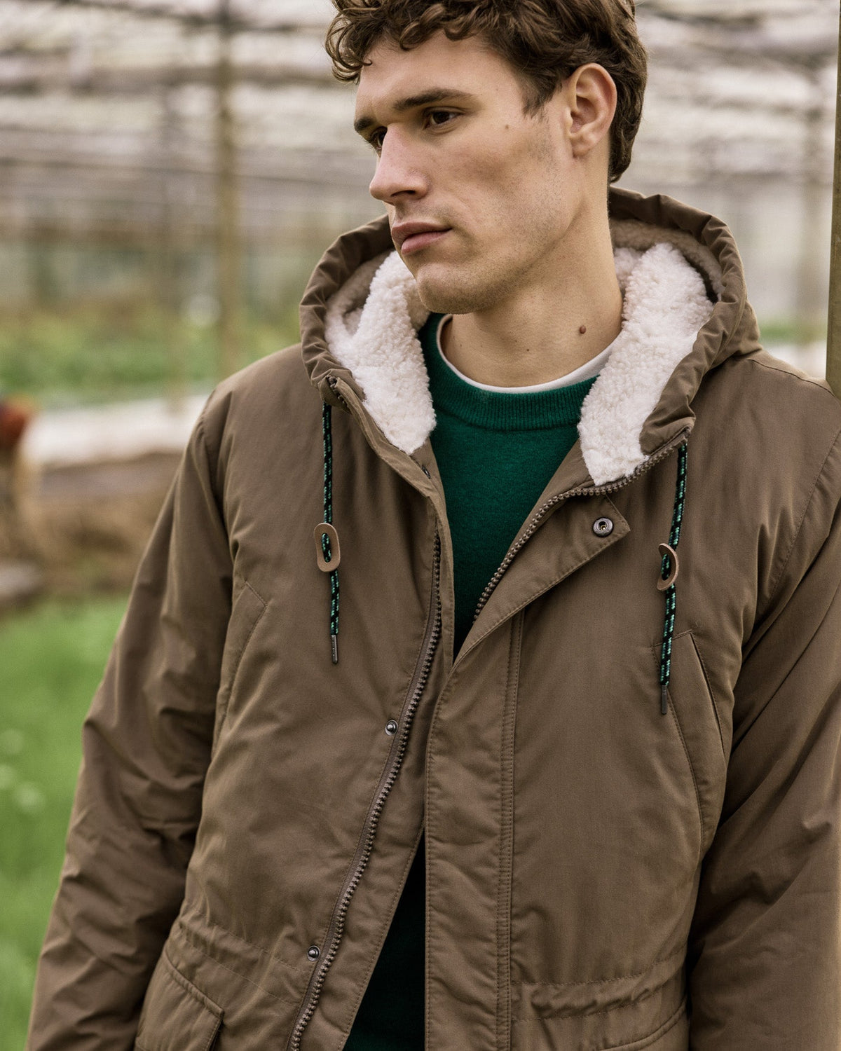 Waterdichte parka bruin