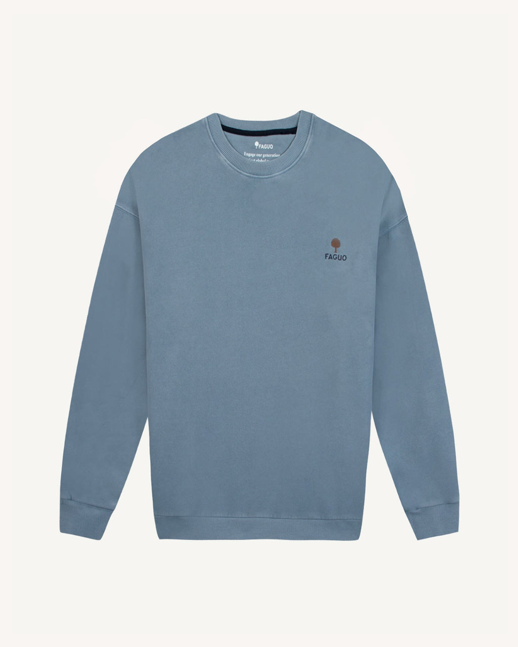 Sweat Col Rond Bleu Jean