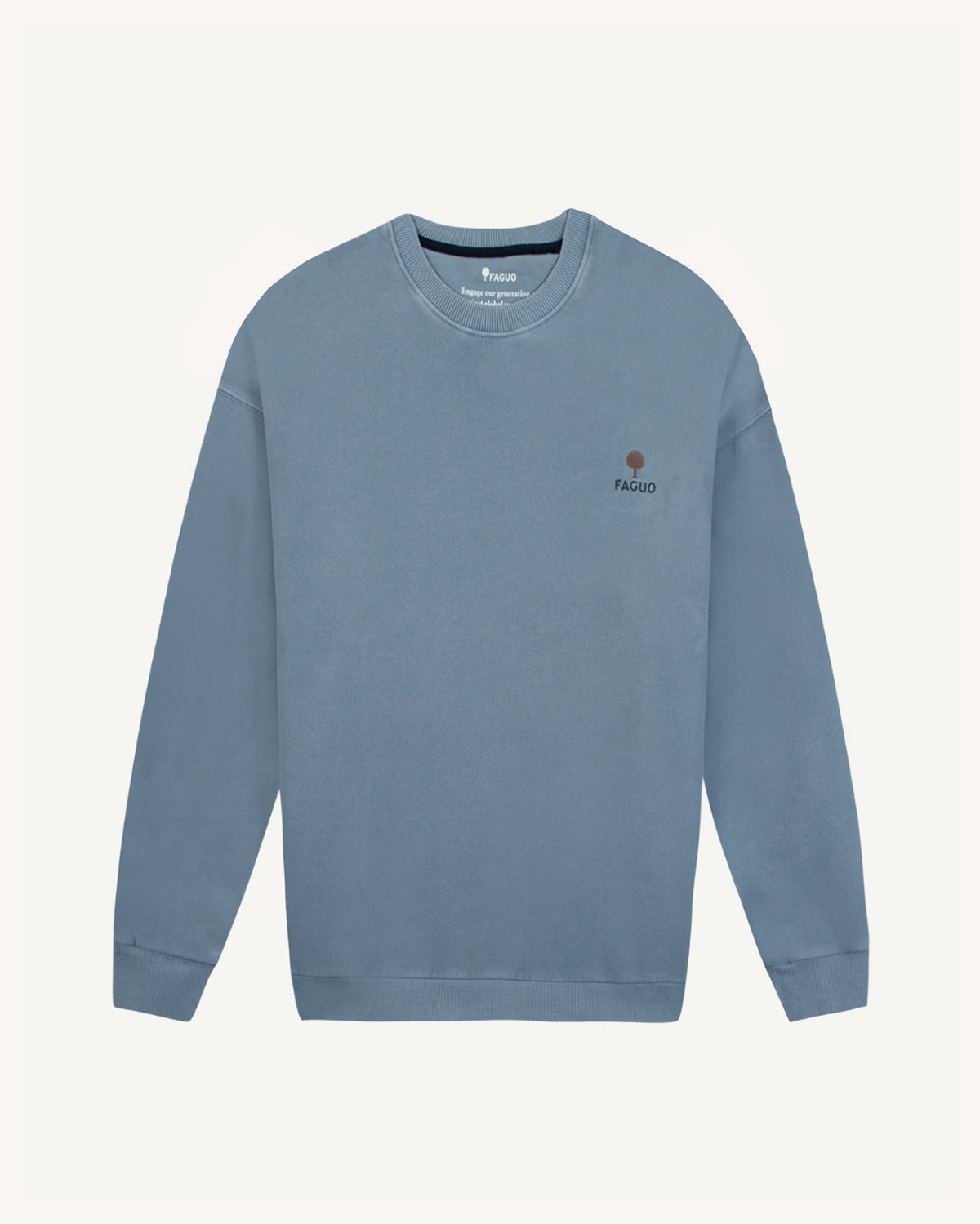 Sweat Col Rond Bleu Jean