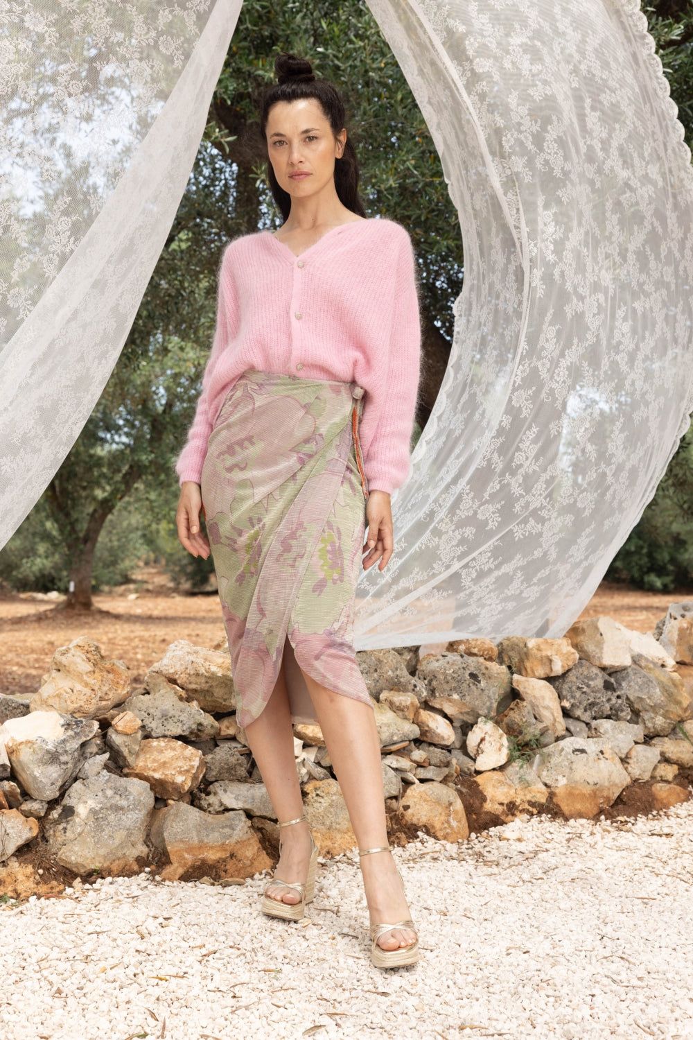 The Monica Maxi Skirt With Flowers