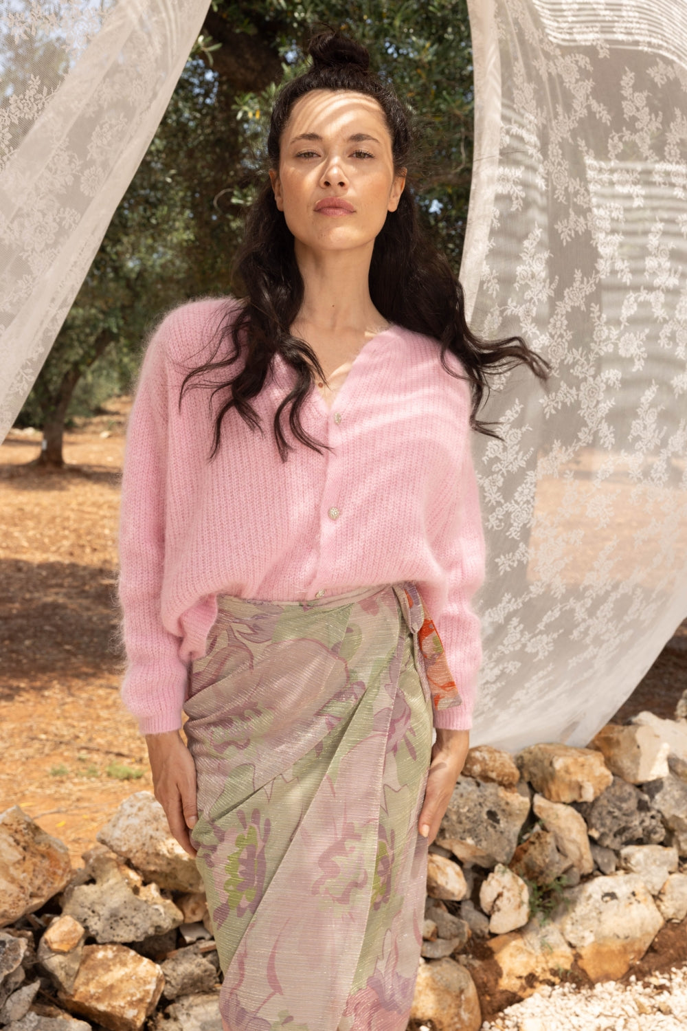 The Monica Maxi Skirt With Flowers