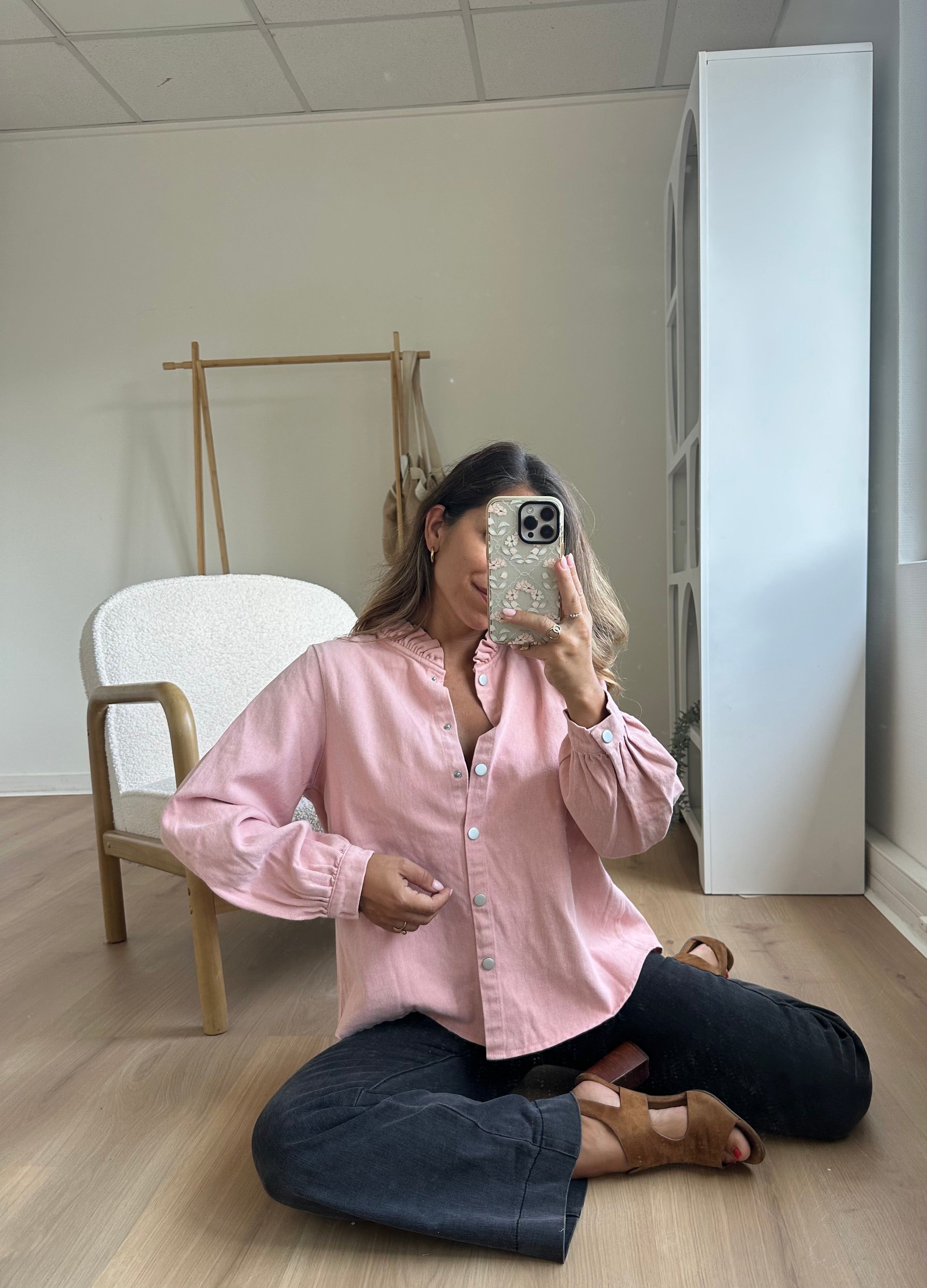 Chaqueta vaquera Livia rosa
