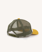 Cappellino kaki e giallo