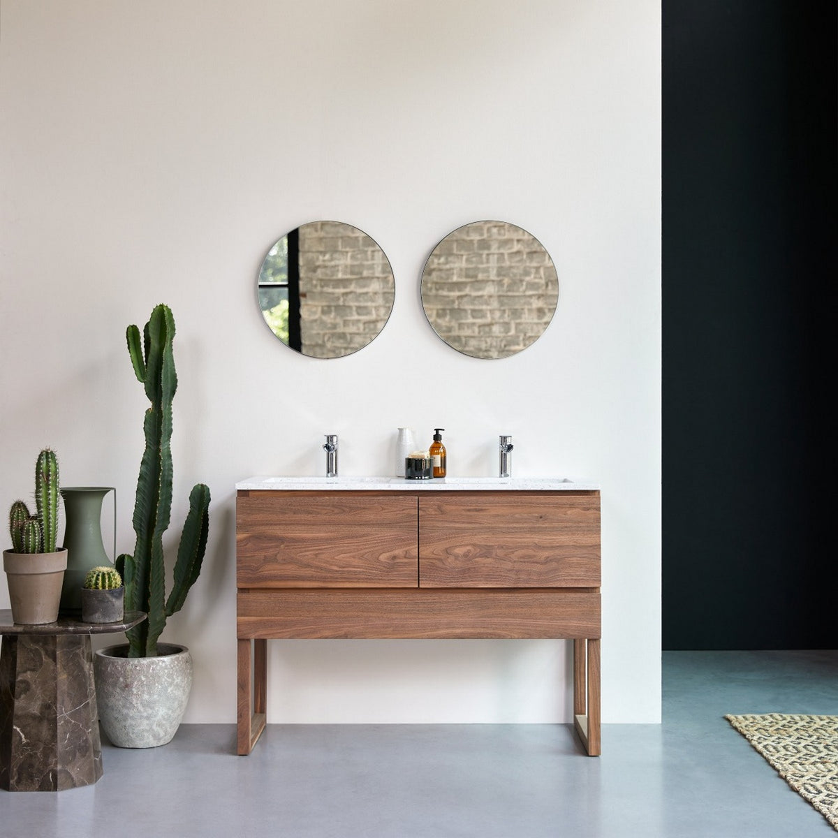 Edgar - Mueble de baño - Nogal - Beige