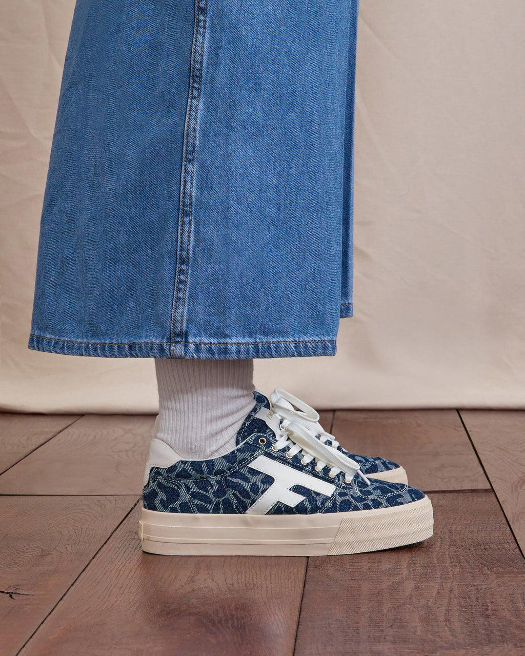 Baskets Léopard Bleu Jean