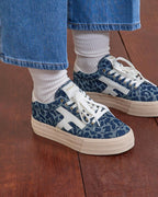 Baskets Léopard Bleu Jean