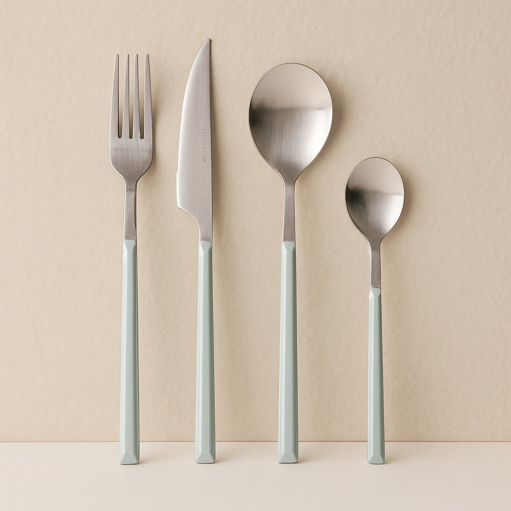 Colorama - 24-Piece Cutlery Set - Stainless Steel - Celadon