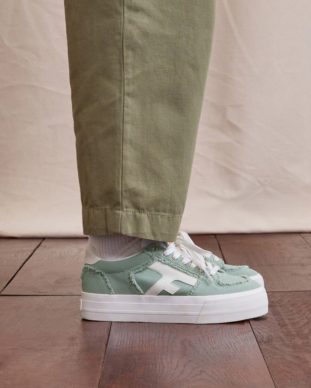 Baskets En Toile Vert Clair