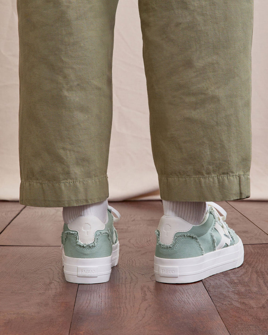 Baskets En Toile Vert Clair